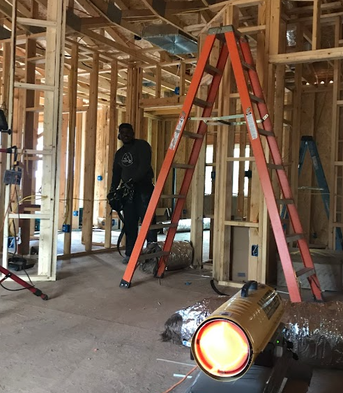 Residential ductwork framing in a home